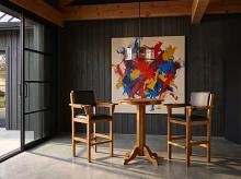 30” Pub Table with Beveled pedestal with four legs