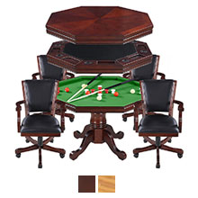 Kingston 3-in-1 Poker Table w/ 4 Arm Chairs 