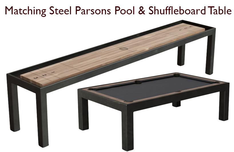 Matching Steel Parsons Game Tables