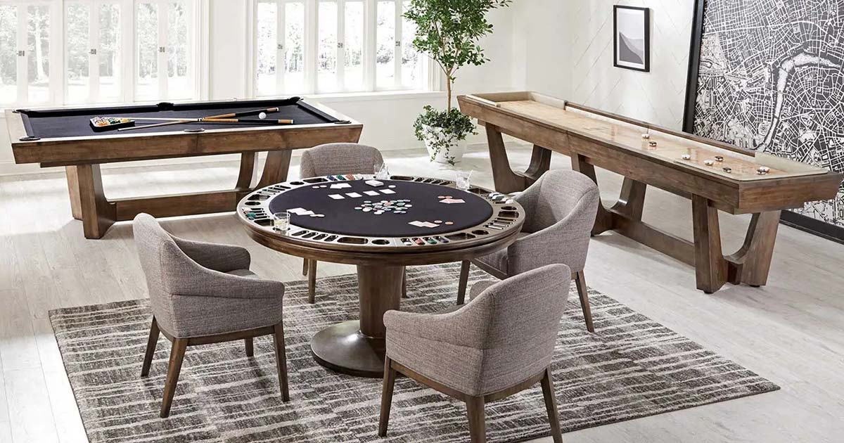 Menlo Matching Pool Table and Shuffleboard Table